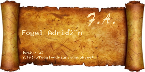 Fogel Adrián névjegykártya
