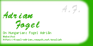 adrian fogel business card